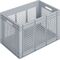 Transportbehälter L600xB400xH420mm grau PP Durchfassgr.Seitenwände durchbrochen
