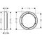 HG Verlängerungsrosette d= 150mm chrom