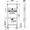 Schell Urinal-Montagemodul MONTUS BH 115cm für Urinal-Vorwand-Spülarmatur