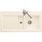 Subway 60 flat Spüle Becken rechts 965 x 475 mm Ivory Ceramicplus