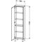 Duravit Hochschrank BRIOSO 1770x520x240mm Gri chr Ans li taupe matt