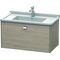 Duravit Waschtischunterbau BRIOSO Griff chrom 452x820x469mm pine silver