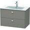 Duravit Waschtischunterbau BRIOSO Griffe chrom 553x820x479mm basalt matt