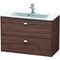Duravit WT-Unterbau BRIOSO COMPACT Griffe chr 553x820x389mm nussbaum dunkel