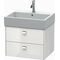 Duravit Waschtischunterbau BRIOSO Griffe chr 442x584x459mm weiß hochglanz