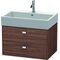 Duravit Waschtischunterbau BRIOSO Griffe chr 442x684x459mm nussbaum dunkel