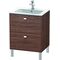 Duravit Waschtischunterbau BRIOSO Griffe chr 683x620x479mm nussbaum dunkel