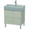 Duravit Waschtischunterbau BRIOSO Griffe chrom 570x684x459mm taupe matt