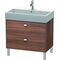 Duravit Waschtischunterbau BRIOSO Griffe chr 570x784x459mm nussbaum natur