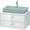 Duravit Konsolenunterschrank BRIOSO Griffe chr 442x820x550mm weiß hochglanz