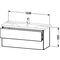 Duravit Waschtischunterbau L-CUBE 1220x481x555mm lichtblau matt