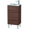 Duravit Waschtischunterbau L-CUBE 294x420x704mm Ans rechts nussbaum dunkel