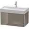 Duravit Waschtischunterbau XSQUARE 397x784x460mm flannel grey hochglanz