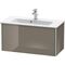 Duravit WTU COMPACT XSQUARE 400x810x388mm flannel grey hochglanz