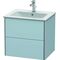 Duravit Waschtischunterbau XSQUARE 560x610x478mm lichtblau seidenmatt
