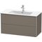 Duravit Waschtischunterbau XSQUARE 560x1010x478mm flannel grey seidenmatt