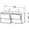 Duravit Waschtischunterbau XSQUARE 560x1280x478mm flannel grey hochglanz