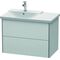 Duravit Waschtischunterbau XSQUARE Be links 565x810x473mm weiß seidenmatt