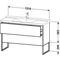 Duravit Waschtischunterbau XSQUARE 805x1210x473mm schwarz hochglanz