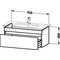 Duravit Waschtischunterbau DURASTYLE 448x930x398mm pine silver/weiß matt