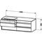 Duravit Waschtischunterbau KETHO 500x1400x496mm WT links weiß hochglanz