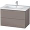 Duravit Waschtischunterbau L-CUBE 820x481x555mm basalt matt