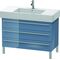 Duravit Waschtischunterbau X-LARGE 1000x470x588mm stone blue hochglanz