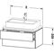 Duravit Konsolenunterschrank L-CUBE 400x620x477mm graphit matt