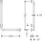 Hewi Winkelgriff SERIE 801 waager. 500mm, senkr. 750mm stahlblau