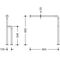 Hewi Boden-Wandstützgriff SERIE 801 B 834mm, H 850mm, d= 33mm lichtgrau