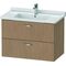 Duravit Waschtischunterbau XBASE 2 Schubk 560x800x468mm europäische eiche