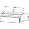 Duravit Waschtischunterbau DURASTYLE 448x1130x398mm eiche schwarz / weiß matt