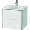 Duravit Waschtischunterbau XSQUARE 560x610x478mm, 2 Schubkästen weiß matt