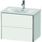 Duravit Waschtischunterbau XSQUARE 560x710x478mm 2 Schubk weiß seidenmatt