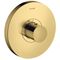 Thermostat SHOWERSELECT ROUND AXOR Highflow, Unterputz polished gold optic
