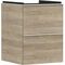 HG Waschtischunterschrank Xelu Q 480x605x475mm eiche natur Griff mattweiß