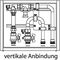 OV Anbindung Floorbox UV, vertikale Anbindung