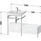 Duravit Waschtischset HAPPY D.2 PLUS 1200x490mm o HL nordic weiß seidenmatt
