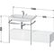 Duravit Waschtischset HAPPY D.2 PLUS 1400x490mm ein Hahnloch weiß hochglanz