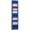 Werkstattplaner H1278xB315xT74mm ultramarinblau 1-reihig