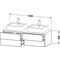 Duravit Waschtischunterbau XSQUARE 400x1400x548mm f 2 Becken weiß supermatt