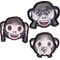 Applikation emoji 3 Affen auf Folie