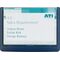 Türschild ABS B.149xH.105,5mm Sichtfenster Acryl Rücken blau