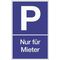 Parkplatzbeschilderung Parken f.Mieter L250xB400mm Ku.blau/weiß