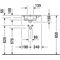 Duravit Handwaschbecken ME by Starck o ÜL m HLB 430x300mm 1 HL we sdm WG