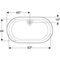 Geberit Badewanne BAMBINI 910x515x257mm, oval weiß