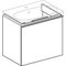Geberit Waschtischunterschrank ACANTO 595x535x416mm La m sw Front Glas schwarz