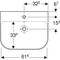 Geberit Waschtisch SMYLE m HL mit Überlauf 650x480mm weiß KT