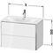 Duravit Waschtischunterbau XSQUARE 810x560x478mm 2 Sk we s-matt ES Ah Mi.