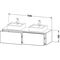 Duravit Waschtischunterbau XSQUARE 1600x400x548mm 2 Au we s-matt ES Ah li